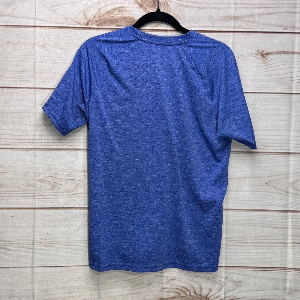 Nike Swim Mens Dri-FIT UPF 40+ Rash Guard Blue Heather NESSA589 Size Small
